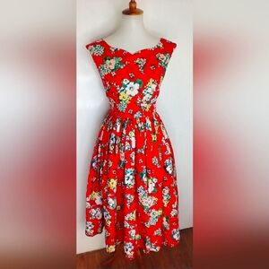 RETRO COTTON FLORAL FROCK